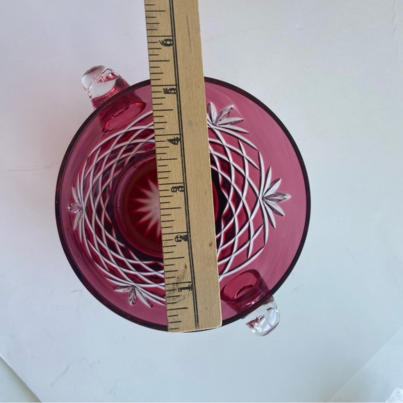 AJKA Ruby Red Crystal  Handled Ice Bucket - Picture 11 of 12